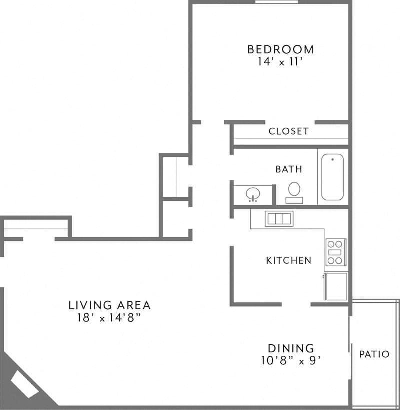 one bedroom apartment floor plan